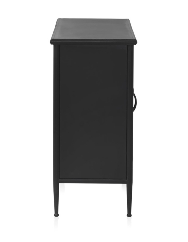 Aparador Víreo metal puerta cristal oval