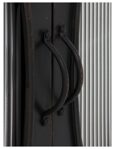 Aparador Víreo metal puerta cristal oval