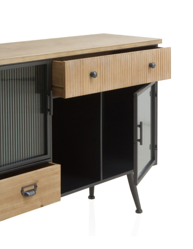 Aparador Aura metálico sobre de madera