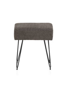 Puff tapizado gris cuadrado 2