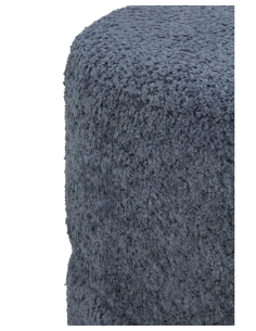 Puff tapizado azul cilindro 2
