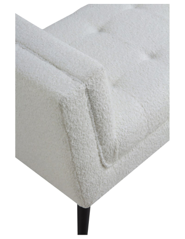 Banqueta descalzador tapizada blanca...