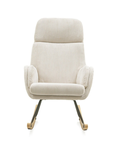 Mecedora balancín Aliso tapizado blanco