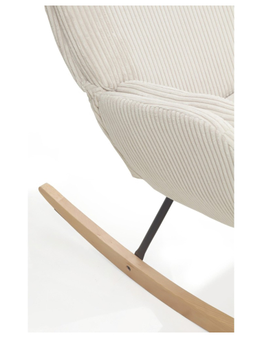 Mecedora balancín Aliso tapizado blanco