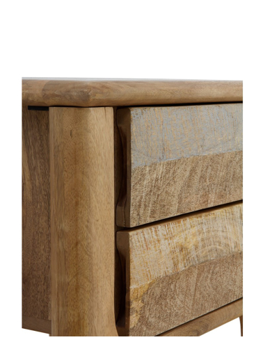 Mesita de noche 2 cajones madera...