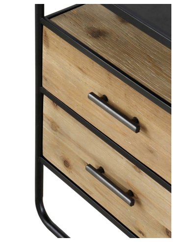 Mesita de noche Notus 2 cajones madera