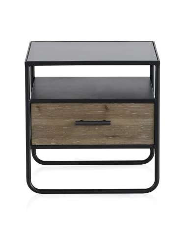Mesita de noche Notus 1 cajón madera