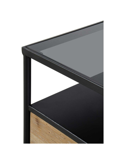 Mesita de noche Notus 1 cajón madera