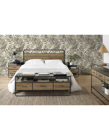 Mueble TV Notus madera abeto y hierro