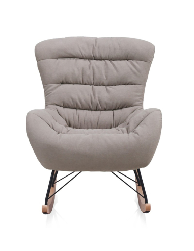 Mecedora Aliso tapizada beige...