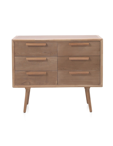 Cómoda Poniente 6 cajones madera de...