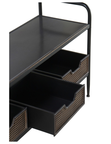 Perchero Greco con 3 cestos en bronce