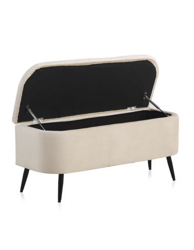 Banqueta-baúl descalzador tapizada...