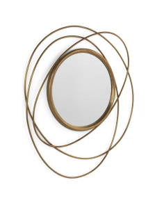 Espejo Céfiro mural metal oro