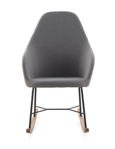 Mecedora balancín Aliso tapizado gris