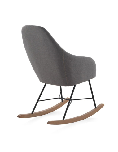 Mecedora balancín Aliso tapizado gris