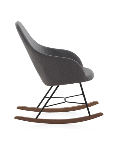 Mecedora balancín Aliso tapizado gris