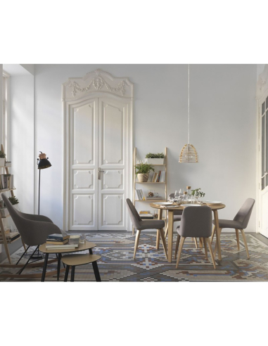 Mecedora balancín Aliso tapizado gris