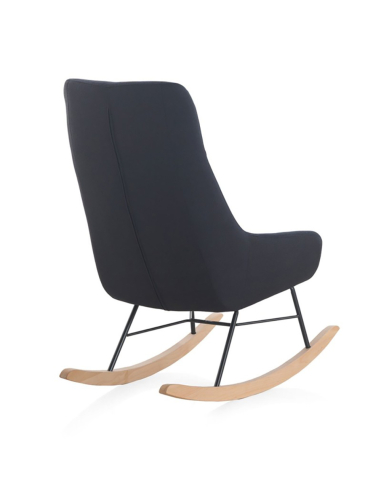 Mecedora balancín Aliso tapizado negro