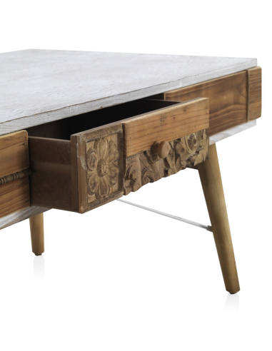 Mesa de centro Mistral base blanca