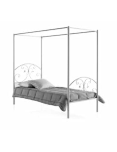 Cama de forja con dosel Paloma