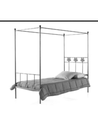 Cama de forja con dosel Venecia