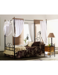 Cama de forja con dosel Diana