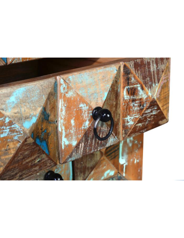 Mesita de noche vintage madera reciclada