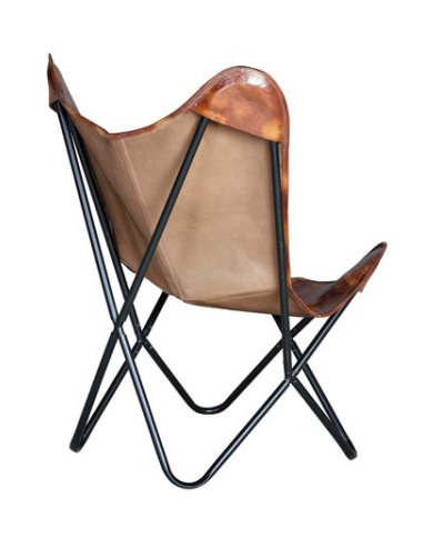 Hamaca de piel y forja