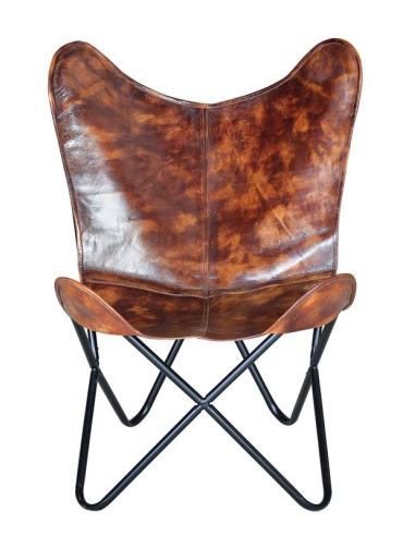 Hamaca de piel y forja