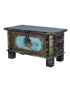 Baúl en madera mango modelo barroco de 80 x 40 x 45 cm 2