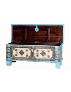 Baúl en madera mango estilo vintage 2