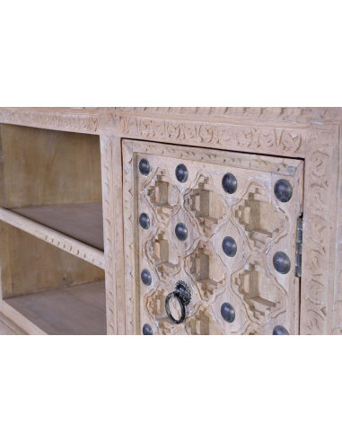 Mueble TV madera mango macizo natural