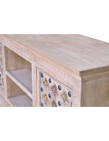 Mueble TV madera mango macizo natural