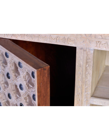 Mueble TV madera mango macizo natural