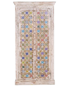 Armario en madera mango estilo floral colores 2