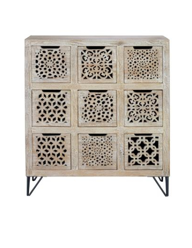 Cómoda con 9 cajones en madera de...