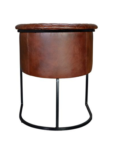 Butaca tapizada en piel con...