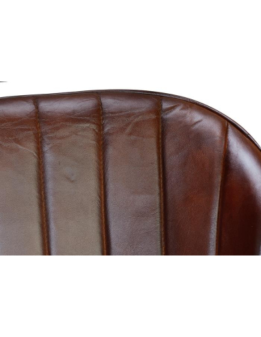 Silla tapizada en piel con estructura...