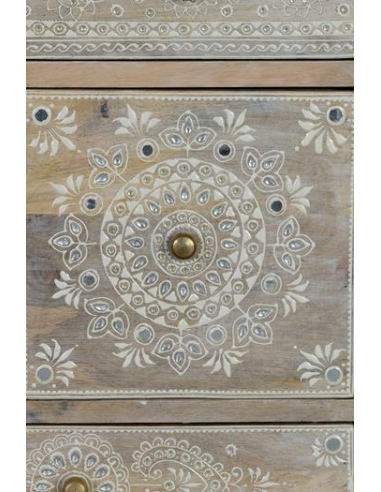 Mesita de noche 7 cajones en madera...