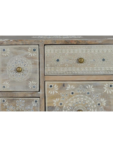 Mesita de noche 7 cajones en madera...