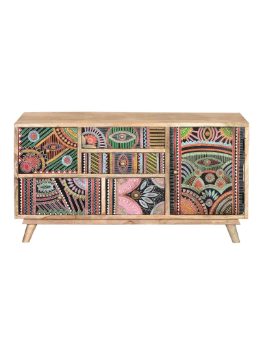 Cómoda con 5 cajones en madera de...