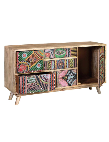 Cómoda con 5 cajones en madera de...