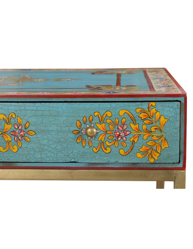 Mesa de centro con 1 cajón pintado a...