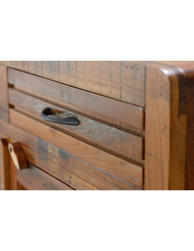 Cómoda en madera de mango multicolor
