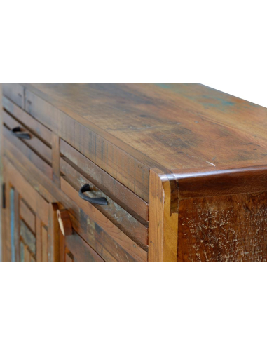 Cómoda en madera de mango multicolor