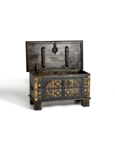 Baúl de madera de mango oscuro Baúl de madera de mango oscuro