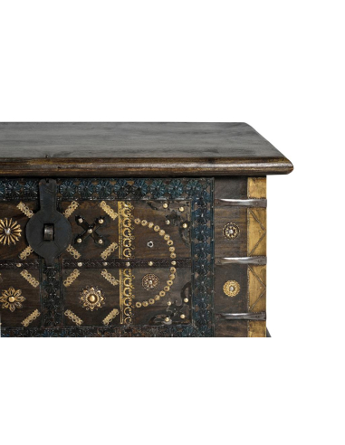 Baúl de madera de mango oscuro Baúl de madera de mango oscuro