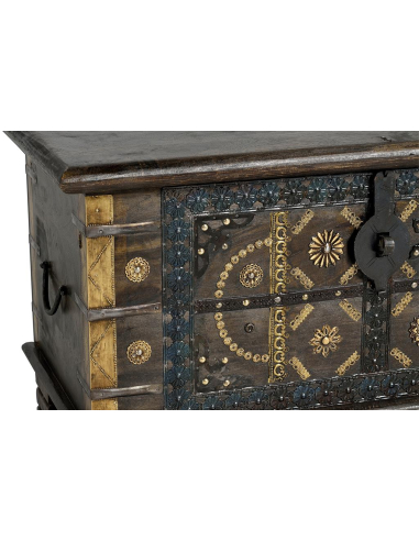 Baúl de madera de mango oscuro Baúl de madera de mango oscuro