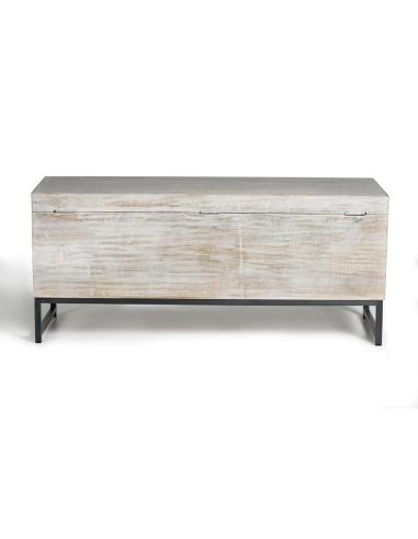 Baúl en madera de mango y metal